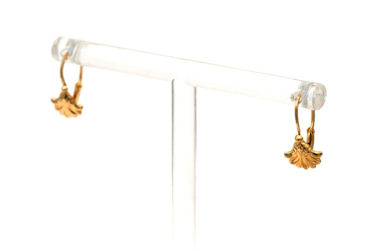 Art déco - Boucles d'oreilles dormeuses en or jaune 18 carats 58 Facettes B824