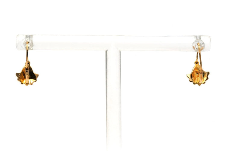Boucles d'oreilles Art déco - Boucles d'oreilles dormeuses en or jaune 18 carats 58 Facettes B824