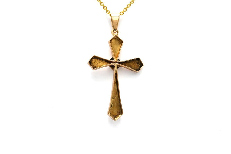 Pendentif Pendentif Art déco en or jaune et blanc 18 carats avec perle 58 Facettes 23656