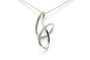 Pendentif Pendentif contemporain en or blanc 18 carats serti de diamants taille brillant (0,21 ct) 58 Facettes B833