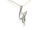 Pendentif Pendentif contemporain en or blanc 18 carats serti de diamants taille brillant (0,21 ct) 58 Facettes B833