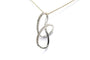 Pendentif Pendentif contemporain en or blanc 18 carats serti de diamants taille brillant (0,21 ct) 58 Facettes B833
