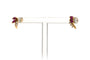 Boucles d'oreilles en or jaune, rubis et diamants 58 Facettes B846