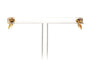 Boucles d'oreilles en or jaune, rubis et diamants 58 Facettes B846