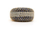 Bague 52 Bague contemporaine en or jaune, saphirs et diamants 58 Facettes 23694