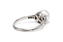 Bague 57 Art Déco - Bague en or blanc, diamants 8/8 et perle 58 Facettes B854
