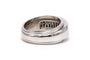Bague 55 Bague contemporaine en or blanc 18 carats et diamants taille brillant (0,45 ct) 58 Facettes 23715