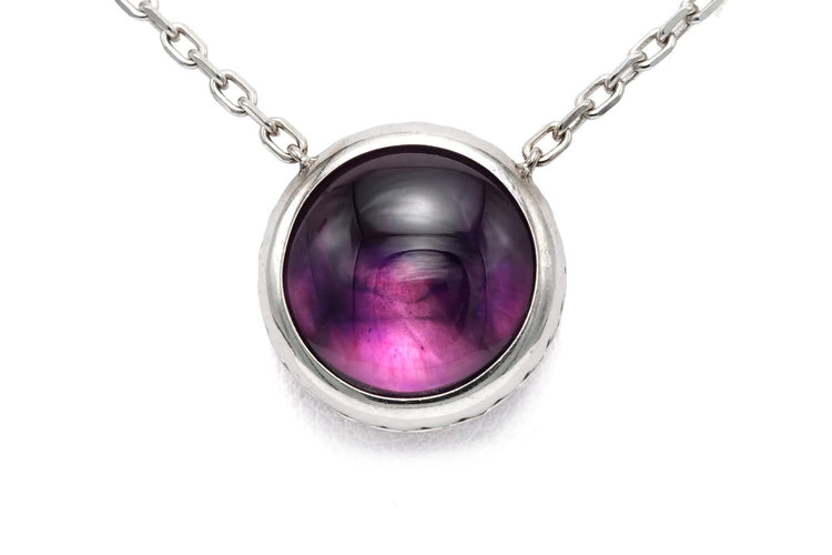 Collier Boucheron Tentation Macaron - Collier en or blanc, saphirs et améthyste 58 Facettes 23782