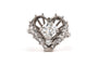 Bague 55 Bague des années 70 en or blanc 18 carats, diamants taille ancienne et 8/8 58 Facettes 23770