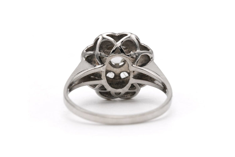 Bague 56 Bague Art déco en or blanc 18 carats et diamants 58 Facettes B866