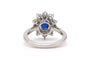 Bague 55 Bague contemporaine en or blanc 18 carats, saphir et diamants 58 Facettes 23713