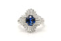 48 Bague contemporaine en platine, saphir et diamants baguette 58 Facettes DEP-BORK