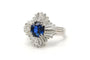 48 Bague contemporaine en platine, saphir et diamants baguette 58 Facettes DEP-BORK