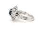 48 Bague contemporaine en platine, saphir et diamants baguette 58 Facettes DEP-BORK