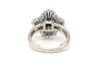 Bague 48 Bague contemporaine en platine, saphir et diamants baguette 58 Facettes DEP-BORK