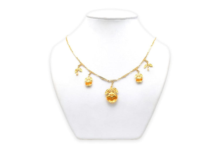 Collier Art Nouveau - Collier en or jaune 18 carats et perles 58 Facettes 23794