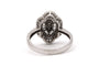 Bague 51 Bague contemporaine en or blanc 18 carats et diamants taille baguette et brillant 58 Facettes 23825