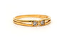 Bague 52 Bague contemporaine en or jaune 18 carats et diamants 58 Facettes 23829