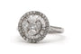 Bague 59 Bague contemporaine en or blanc 18 carats et diamants 1,22 ct 58 Facettes 23827