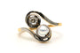 Bague 54 Bague Art nouveau, or blanc et jaune 18 carats, perle et diamants taille ancienne 58 Facettes B882
