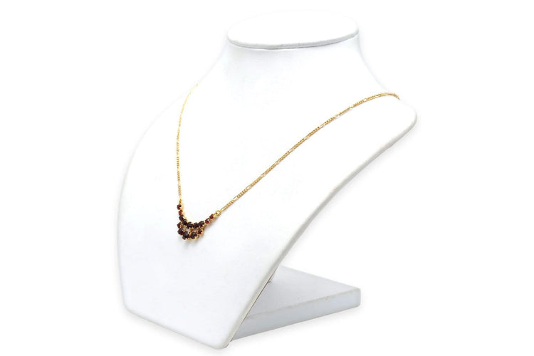 Collier en or jaune 18 carats et grenats 58 Facettes 23840