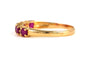 Bague 58 Bague contemporaine en or jaune, rubis et diamants 58 Facettes B885