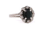 Bague 56 Bague des années 70 en or blanc 18 carats, saphir et diamants taille 8/8 58 Facettes 23844