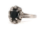 Bague 56 Bague des années 70 en or blanc 18 carats, saphir et diamants taille 8/8 58 Facettes 23844