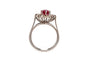 Bague 52 Art Déco - Bague en or blanc, rubis et diamants taille rose 58 Facettes 23846