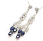 Boucles d'oreilles en platine avec saphirs et diamants 58 Facettes 103/26 B