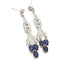 Boucles d'oreilles en platine avec saphirs et diamants 58 Facettes 103/26 B