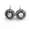 Boucles d'oreilles en or jaune 18 ct, platine et diamants 58 Facettes 429/26 N SHD