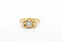 54 Bague ancienne solitaire en or jaune et gris 18 carats avec zircon 58 Facettes BAG-1108-02