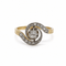 52 Bague tourbillon en or jaune et gris avec diamants 58 Facettes BAG-1108-014