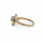 52 Bague tourbillon en or jaune et gris avec diamants 58 Facettes BAG-1108-014
