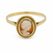 57 Bague camée ovale en or jaune 750 58 Facettes BAG-1108-05