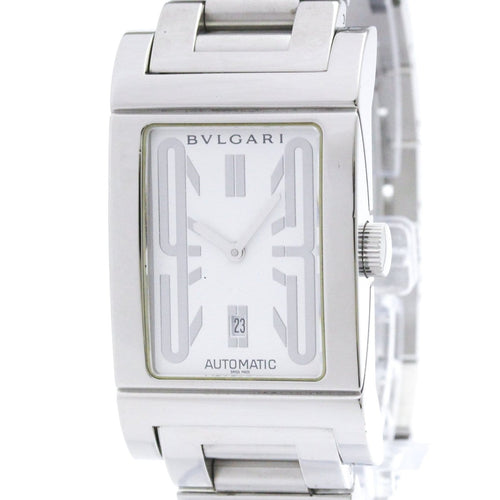 Montre Bvlgari Rettangolo - Montre automatique en acier inoxydable 58 Facettes swibeheoha