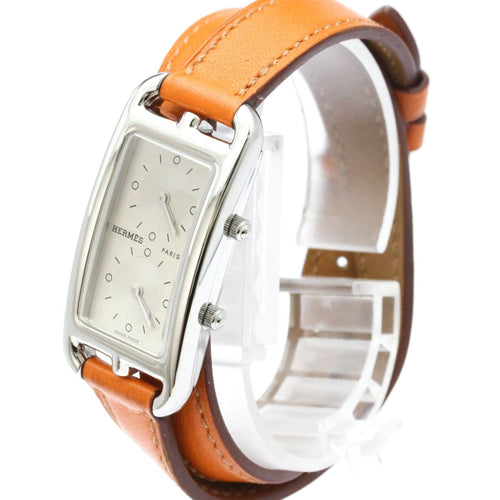 Hermès Cape Cod - Montre Dual Time en acier et cuir 58 Facettes n4tqqyuqnr