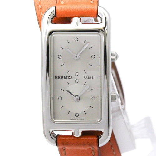 Hermès Cape Cod - Montre Dual Time en acier et cuir 58 Facettes n4tqqyuqnr
