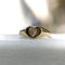 Bague 53 Signature - Chevalière cœur en or 14K et diamant cœur 58 Facettes 11187