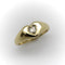 Bague 53 Signature - Chevalière cœur en or 14K et diamant cœur 58 Facettes 11187