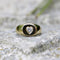 Bague 53 Signature - Chevalière ovale en or 14K et diamant cœur 58 Facettes 11188