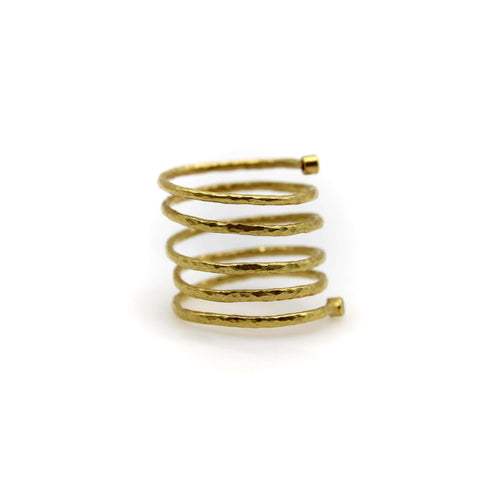 Bague 54 Gurhan Rain - Bague spirale en or 22K et diamants 58 Facettes 11190