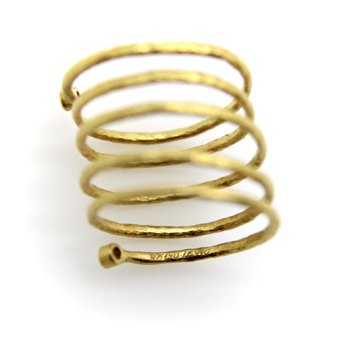 Bague 54 Gurhan Rain - Bague spirale en or 22K et diamants 58 Facettes 11190