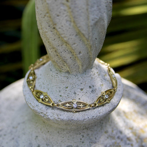 Bracelet Bracelet victorien à maillons en or 18 carats et diamants 58 Facettes 11193