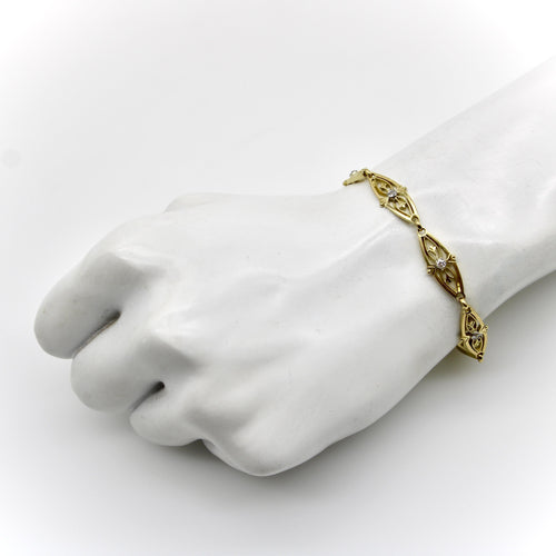 Bracelet Bracelet victorien à maillons en or 18 carats et diamants 58 Facettes 11193