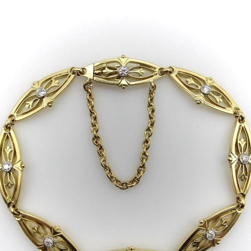 Bracelet Bracelet victorien à maillons en or 18 carats et diamants 58 Facettes 11193