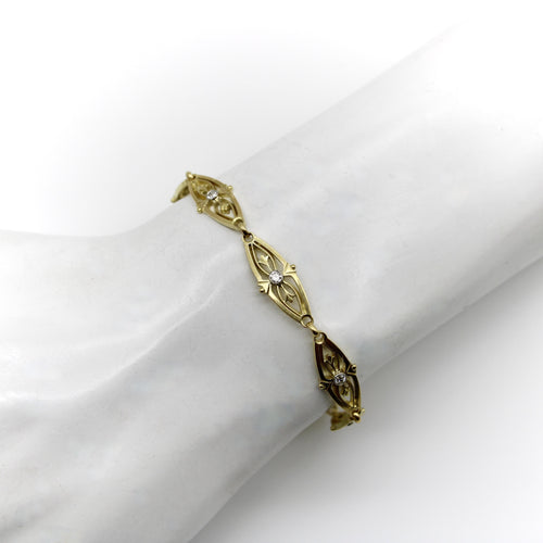 Bracelet Bracelet victorien à maillons en or 18 carats et diamants 58 Facettes 11193