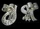 Boucles d’oreilles graphiques en or blanc 18 carats et diamants 2 ct 58 Facettes Boucles 6