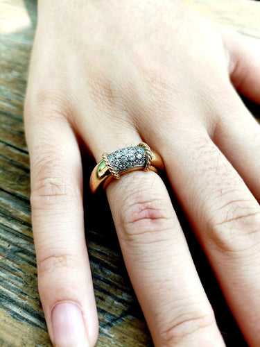 57 Bague en or jaune et diamants 58 Facettes 1808192